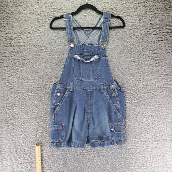 So Overalls Womens Large Blue 100% Cotton Adjustable Straps Shortalls - Picture 1 of 7